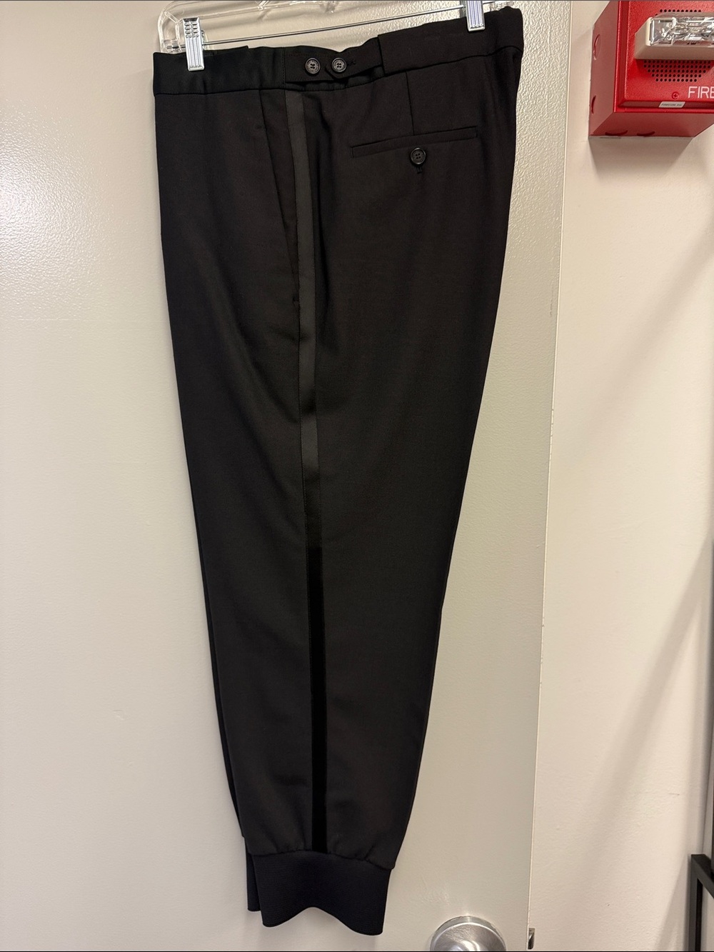 Neil Barrett Men's Black jogger Tuxedo Pants
